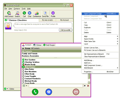 A component design being added to another design