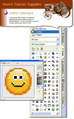 Transparent images and icons
