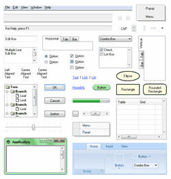 Some of the available design elements shown using the Windows Vista visual style
